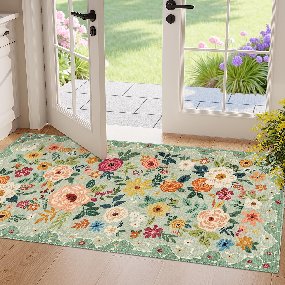 DUKINO 2x4 rug entryway: plush comfort with non-slip stability.