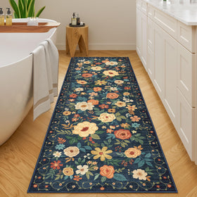 DUKINO 2x6 runner rug entryway keeps dirt at bay with machine-washable care.