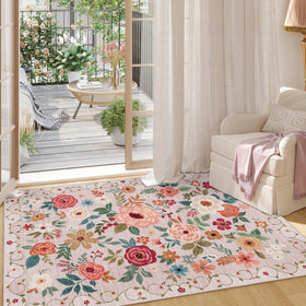 DUKINO low-pile design (0.2 inch) fits under furniture with comfort.