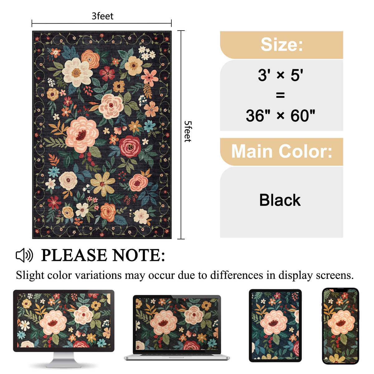 DUKINO non-slip backing rug keeps entryways stable during daily use.