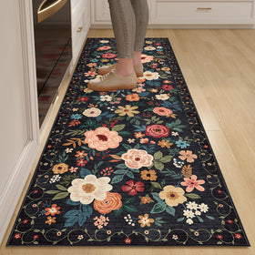 DUKINO runner rug with non-slip backing keeps hallways safe and stable.