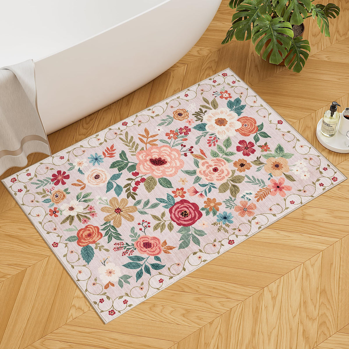 DUKINO vintage floral pattern adds color and cozy feel to rooms.