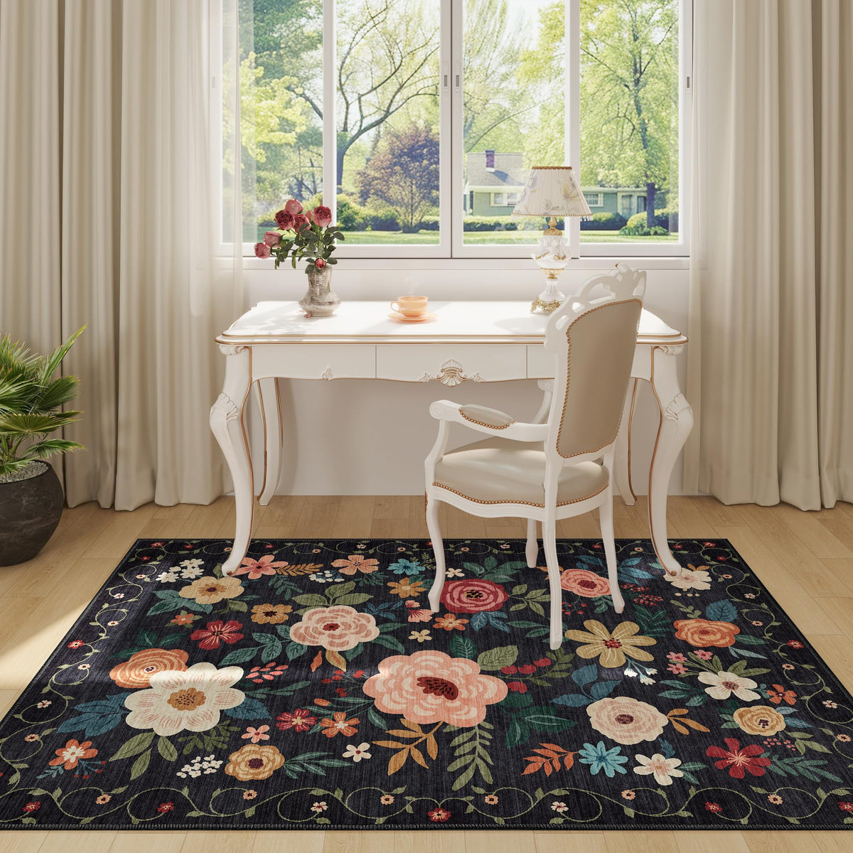DUKINO vintage floral design complements diverse interiors with cozy charm.