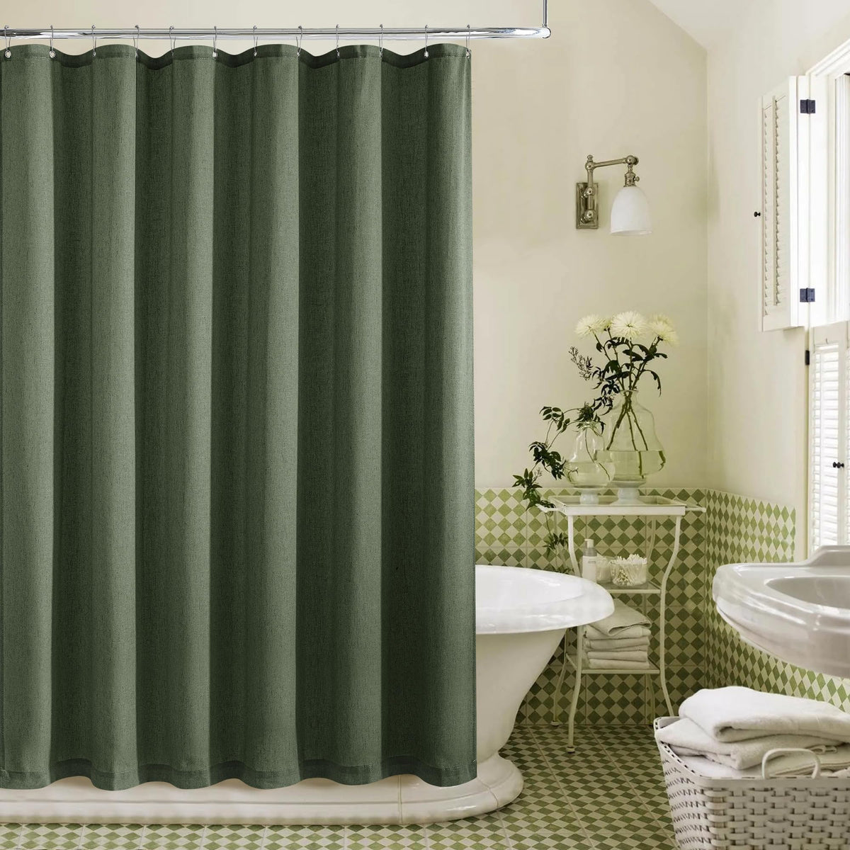 DUKIYO 72x72 inch size fits standard shower rods