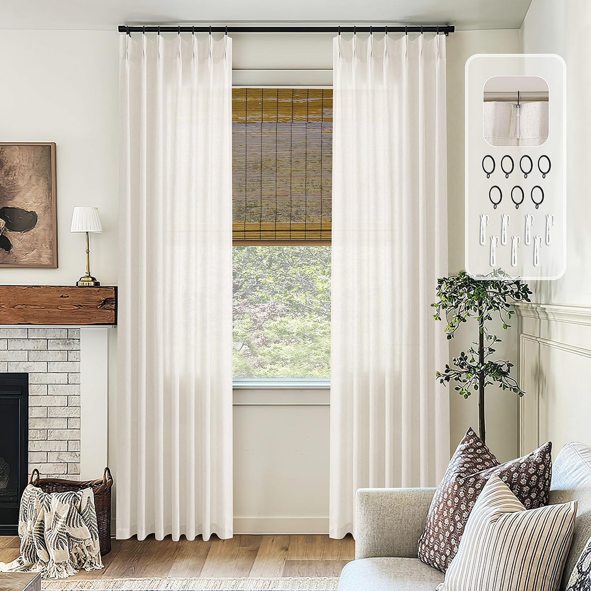 DUKIYO floor-to-ceiling length enhances room height and drama.