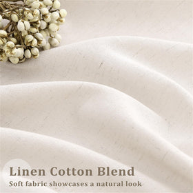 DUKIYO natural linen blend fabric adds texture and soft neutral charm.