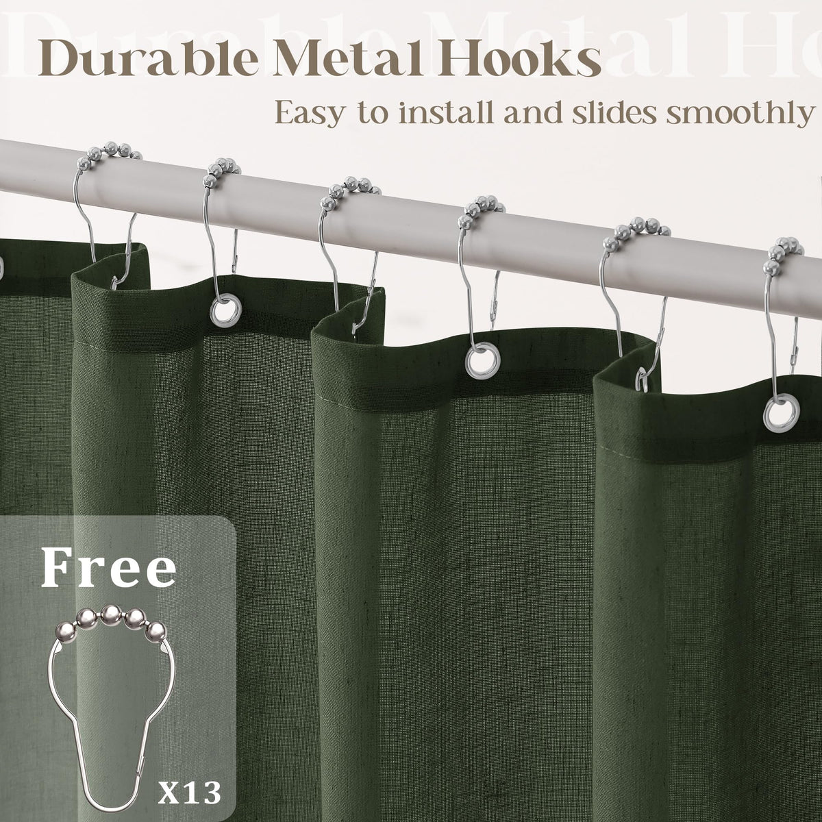 DUKIYO semi-sheer linen curtain provides privacy and airflow