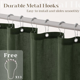 DUKIYO semi-sheer linen curtain provides privacy and airflow