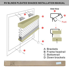 Dulepax rv pleated shades adjustable height for flexible window coverage.