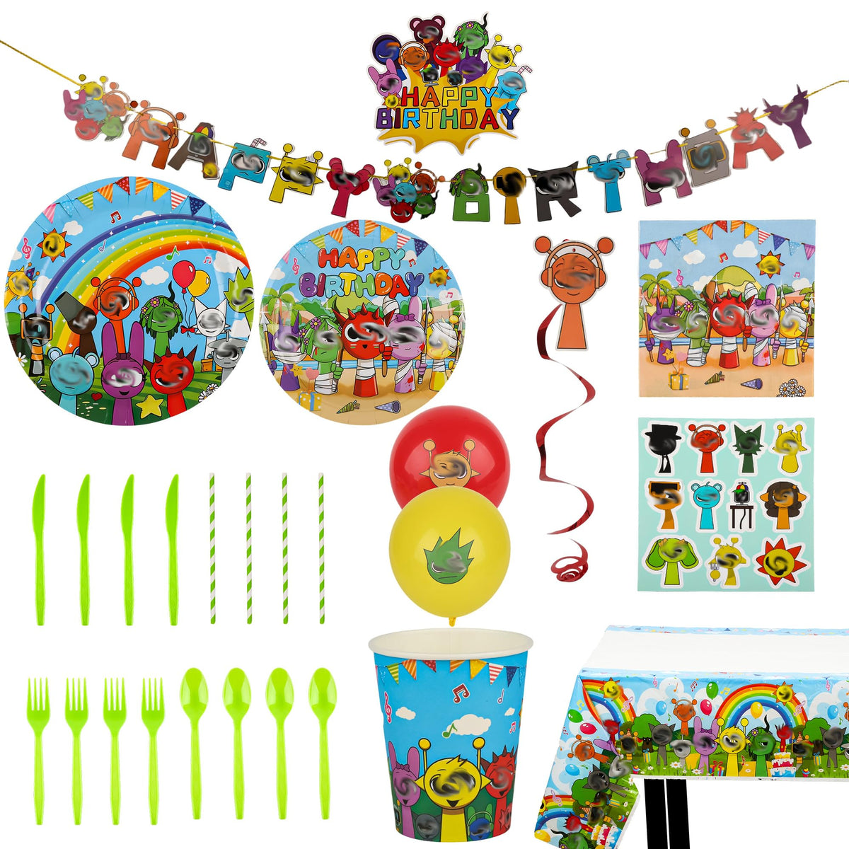 DUMBI birthday banner in bold colors creates instant party energy.