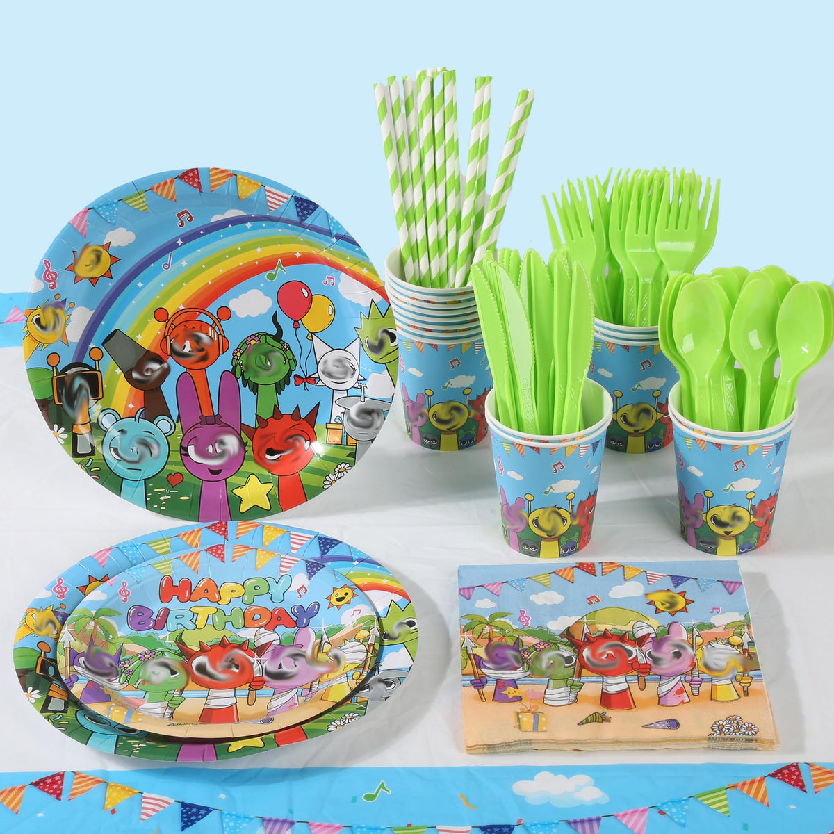DUMBI stickers for favors and crafts add playful detail.