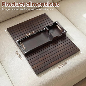Dumbpec foldable arm tray for space-saving living room organization.