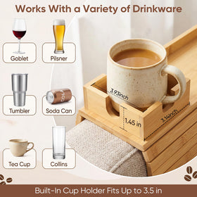 Dumbpec tray surface holding remote and phone within reach