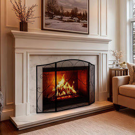 DUMOS 3-panel screen open doors illustrating easy fire access and ongoing safety.