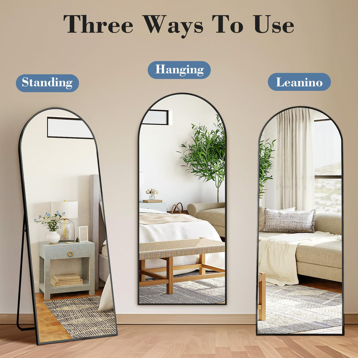 DUMOS fully assembled mirror arrives ready to use.