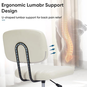 DUMOS armless chair assembly tools image shows quick setup in minutes.