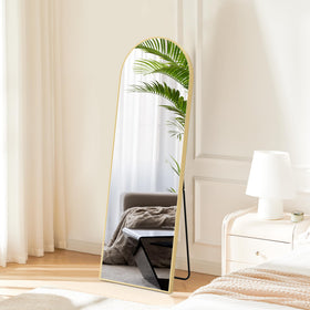 DUMOS gold framed mirror enhances bedrooms, living rooms, or cloakrooms with style.