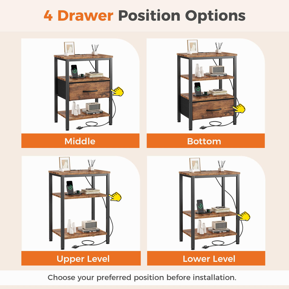 DUMOS adjustable-feet stabilize the table on uneven floors.