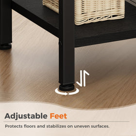 DUMOS adjustable feet maintain level surface on uneven floors