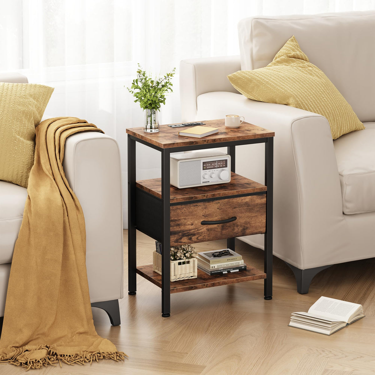 DUMOS compact-nightstand ideal for dorms or apartments.