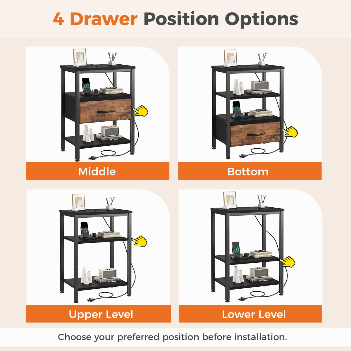 DUMOS sturdy metal frame supports weight for stable use