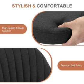 DUMOS armless design fits compact spaces like dorms and bedrooms.