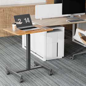 DUMOS desk on wheels provides flexibility for multi-tasking