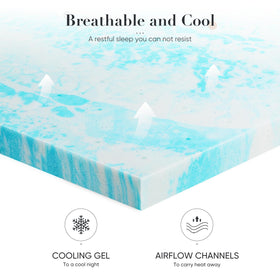 DUMOS cooling-gel-bead-injection surface stays cooler for restful nights