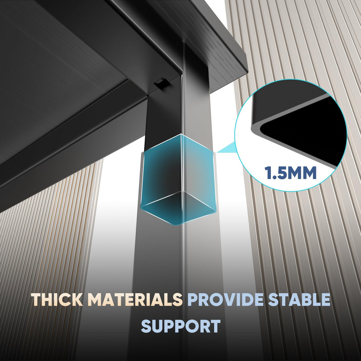 DUMOS X-brace center reinforcement visible for stable support