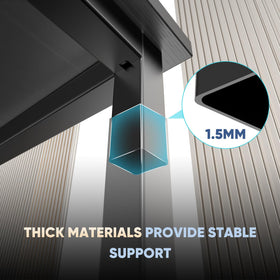 DUMOS X-brace center reinforcement visible for stable support