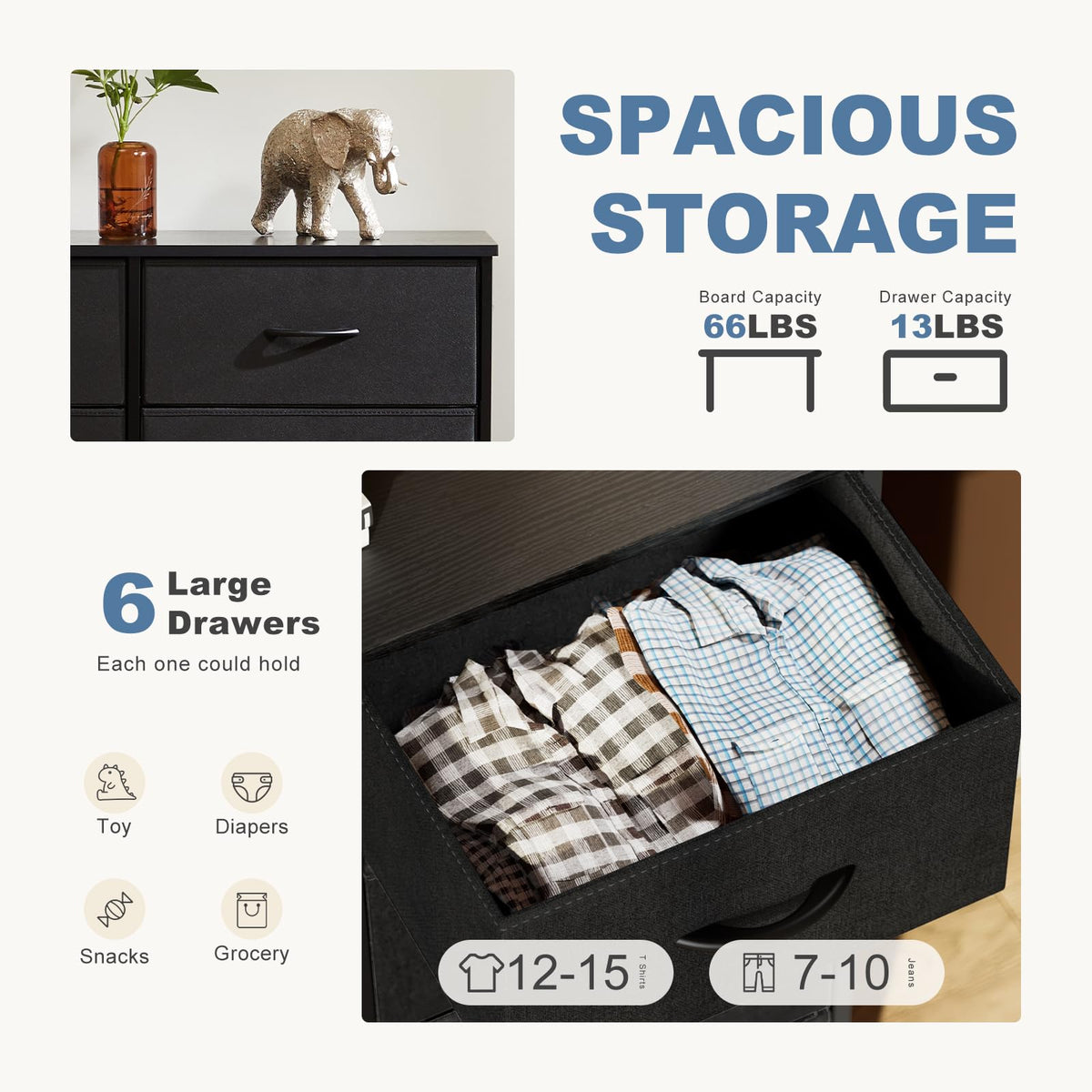 DUMOS dresser serves as an entryway organizer for daily essentials