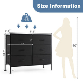 DUMOS dresser features a sturdy metal frame and reinforced top