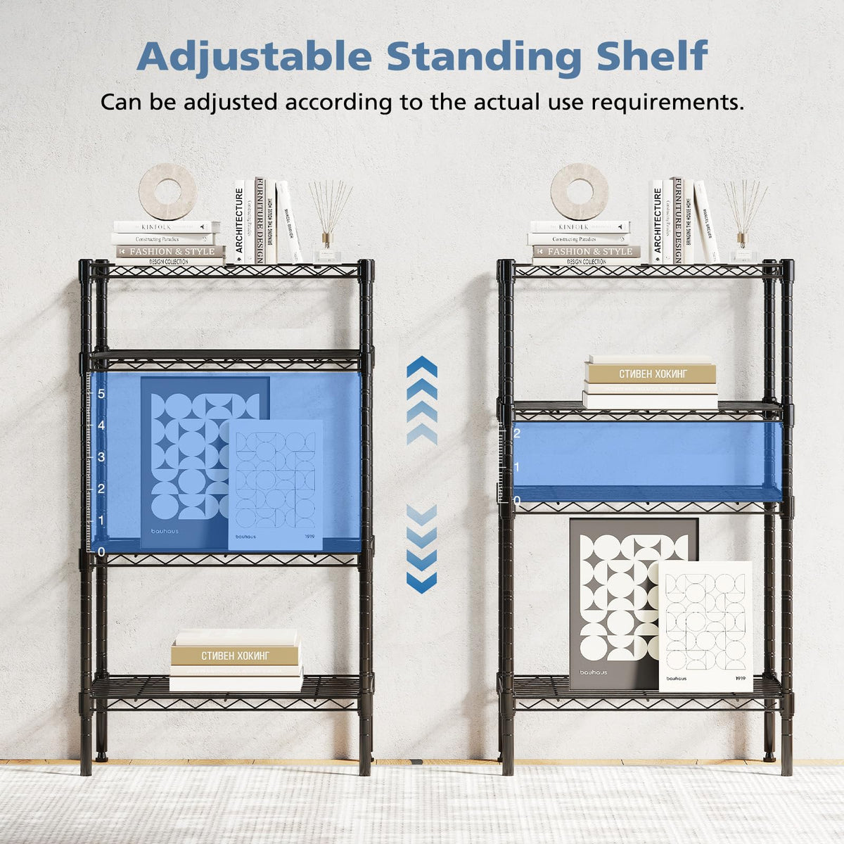 DUMOS easy-assembly shelving saves setup time with no tools.
