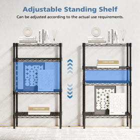 DUMOS easy-assembly shelving saves setup time with no tools.