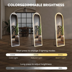 DUMOS mirror with adjustable brightness creates personalized illumination.
