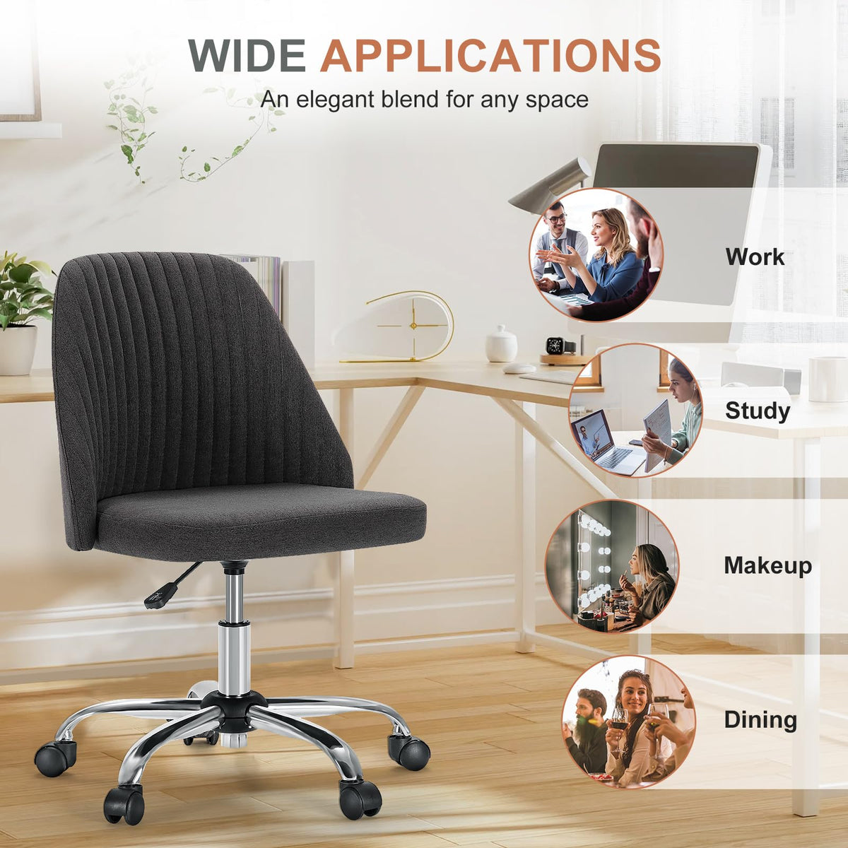 DUMOS home office chair suits multiple spaces