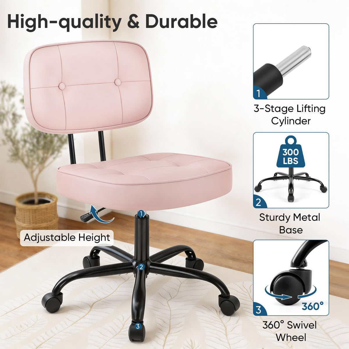DUMOS swivel base enables smooth movement in tight spaces