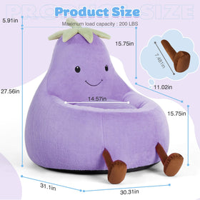 DUMOS Kids bean bag chair with convenient handle for easy transport
