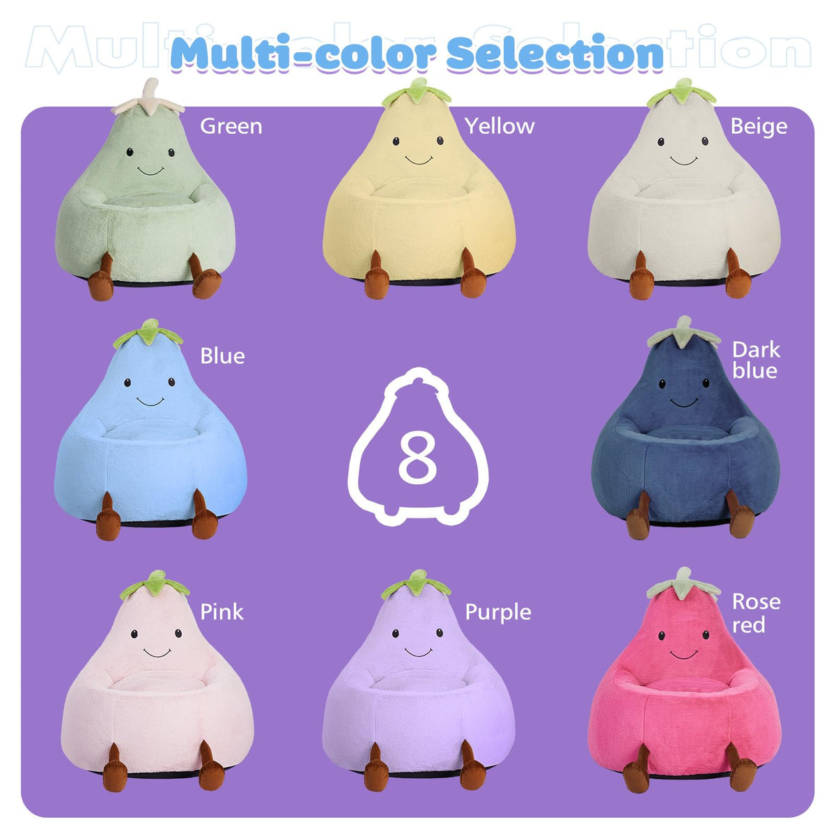DUMOS bean bag chair fabric is stain-resistant and easy to clean