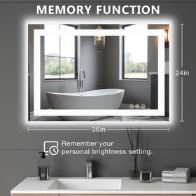 DUMOS anti-fog bathroom mirror uses center-clear tech for instant fog-free viewing.
