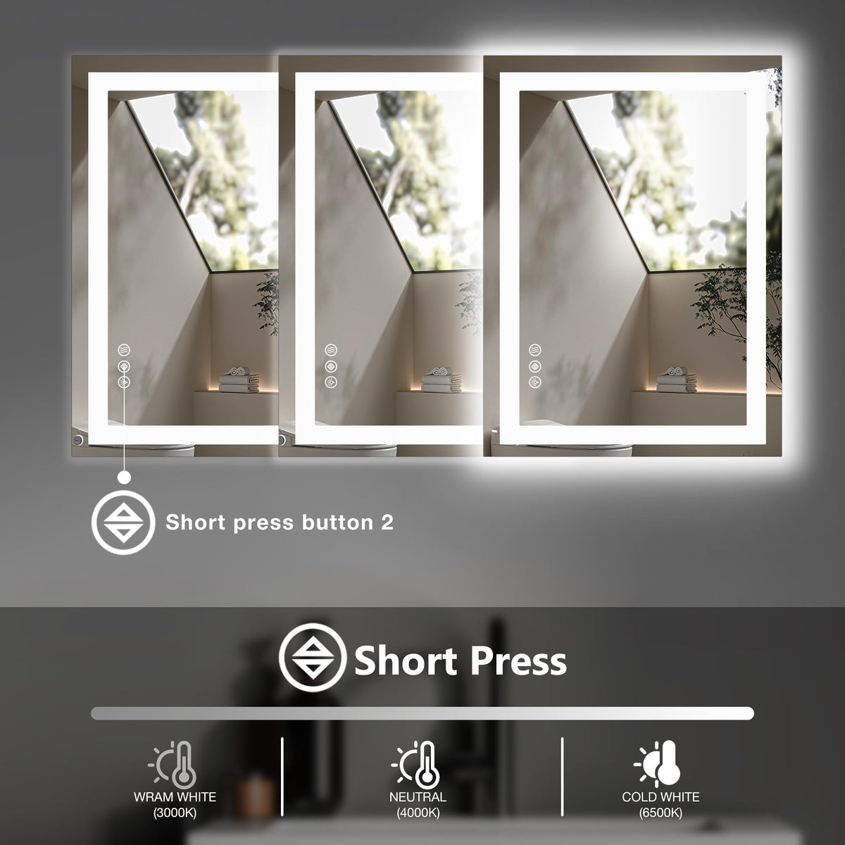 DUMOS dimmable brightness with memory function for quick setup.