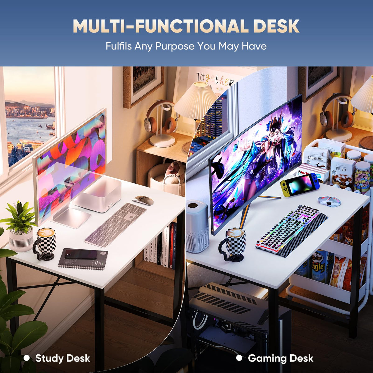 DUMOS modern simple desk style fits contemporary rooms