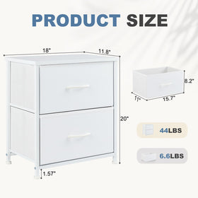 Adjustable feet keep the DUMOS nightstand stable on uneven floors.
