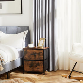 DUMOS nightstand lightweight frame allows easy relocation