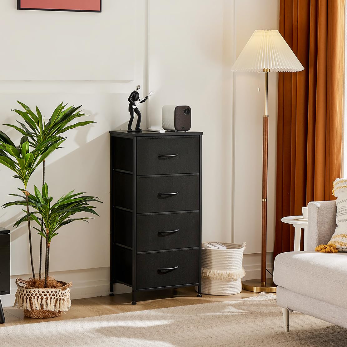 DUMOS nightstand smooth-glide drawers for quiet daily use.