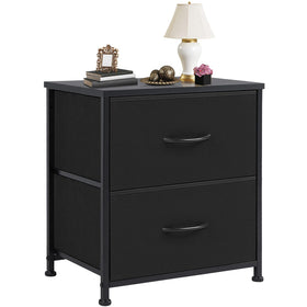 DUMOS nightstand top view with wooden surface for sturdy bedside use