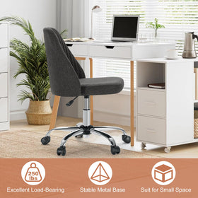 DUMOS PU casters roll silently on wood, tile, or carpet