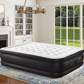 DUMOS queen air mattress honeycomb structure supports heavy loads