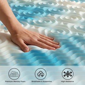 DUMOS reversible soft-firm topper offers adaptable firmness options