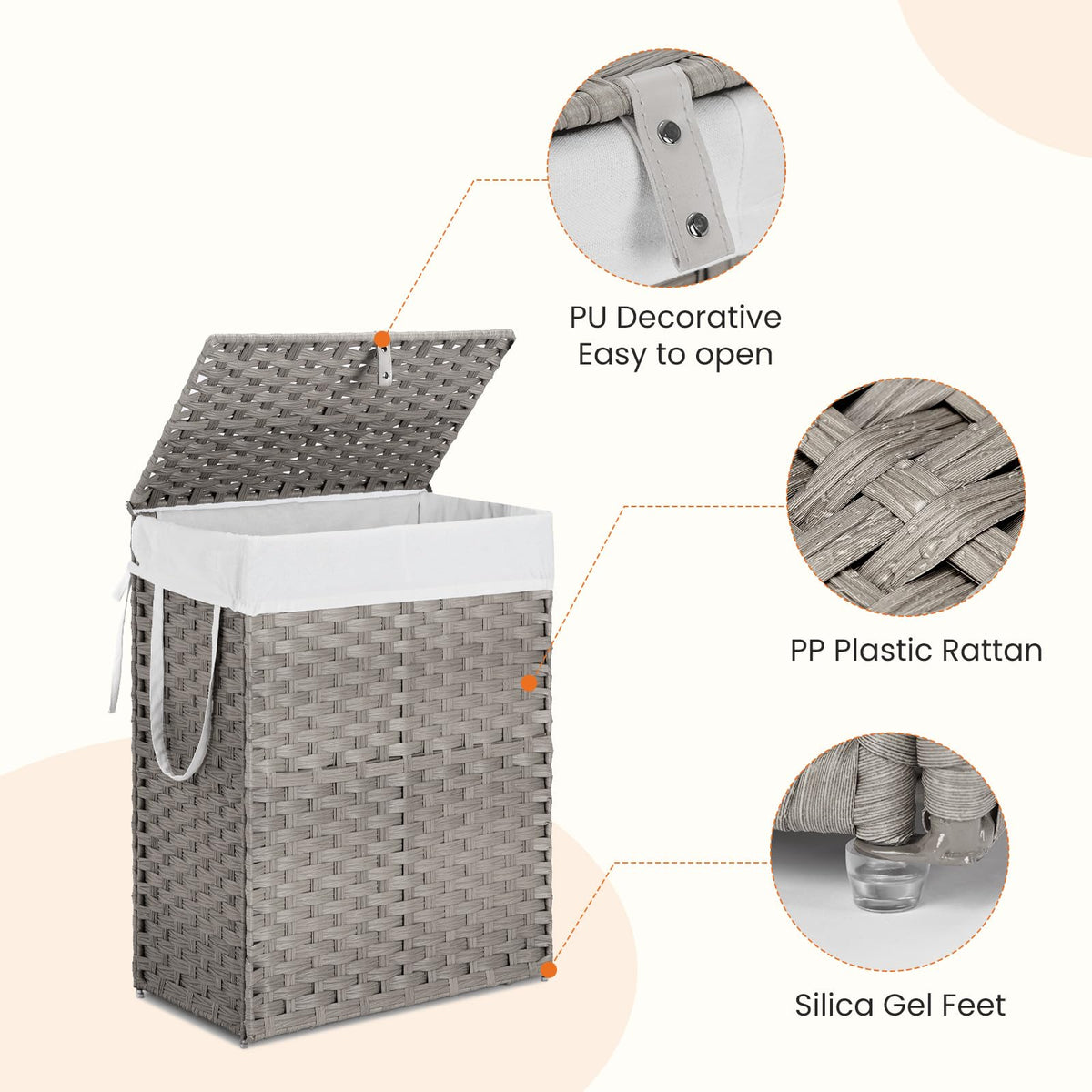 DUMOS sturdy steel frame with protective feet protects floors.